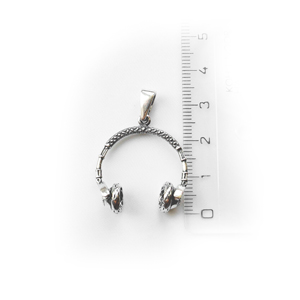 Подвеска серебряная, чернение.