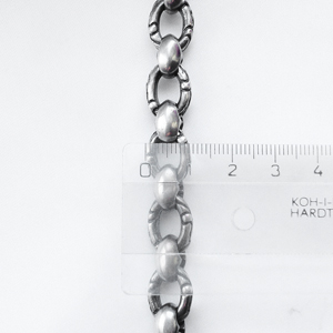 Байкерская атрибутика-Байкерский браслет серебряный, чернение.