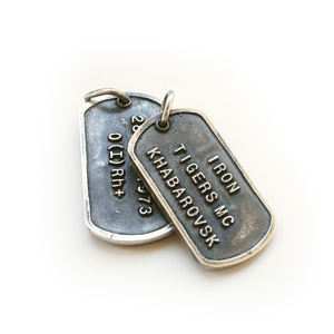 армейский жетон серебряный