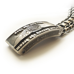 Байкерская атрибутика-Байкерский браслет серебряный