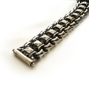 Байкерская атрибутика-Байкерский браслет серебряный