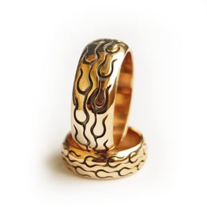 Кольцо золотое мотошина