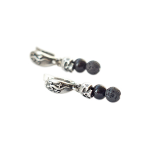 Серьги серебряные, чернение. Цена указана пару.