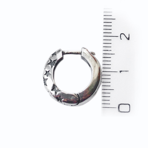 Серьга серебряная звёзды