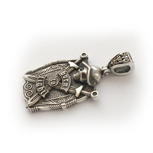 Байкерская атрибутика-Байкерская подвеска серебряная.