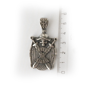 Байкерская атрибутика-Байкерская подвеска серебряная.