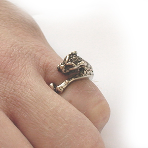 Байкерская атрибутика-Байкерская кольцо серебряное Пантера, чернение.