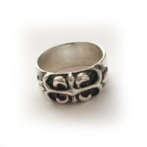 Байкерская атрибутика-Байкерское кольцо серебряное