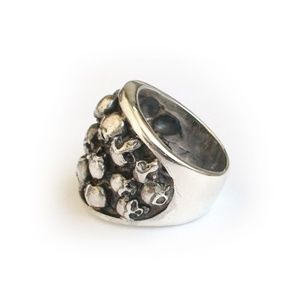 Кольцо серебряное, чернение.