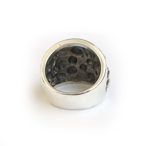 Кольцо серебряное, чернение.