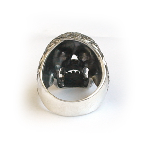 Кольцо серебряное, чернение.