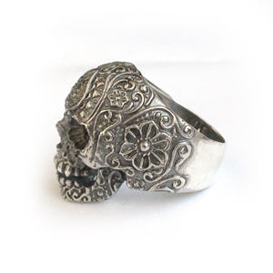 Кольцо серебряное, чернение.