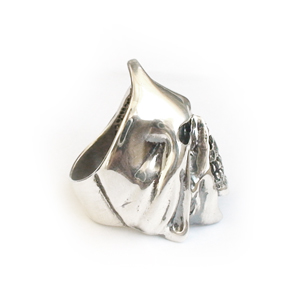 Кольцо серебряное, чернение.