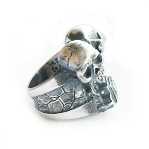 Кольцо серебряное, чернение.