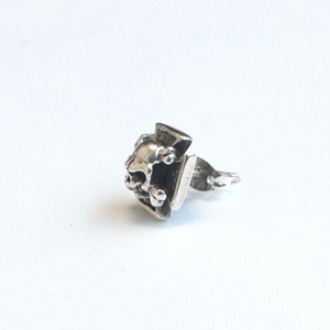 Серьга серебряная