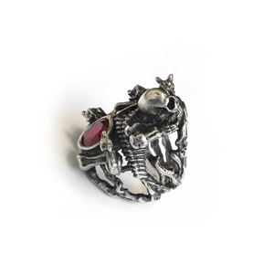 Кольцо серебряное, чернение.