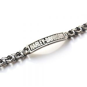 Браслет серебряный Harley-Davidson, чернение.