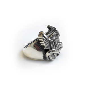 Кольцо серебряное, чернение.