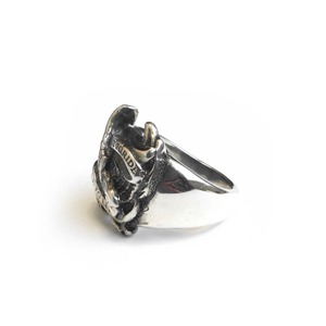 Кольцо серебряное, чернение.