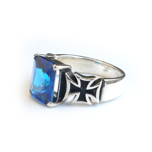 Кольцо серебряное, чернение.