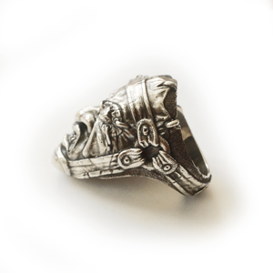 Кольцо серебряное, чернение. 