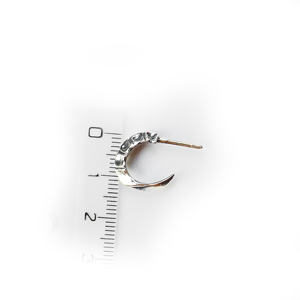 Серьга серебряная, чернение.