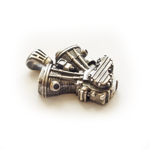 Подвеска серебряная, чернение.