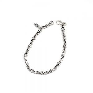 Браслет серебряный, мальтийский крест