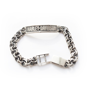 Браслет серебряный Harley-Davidson, чернение.